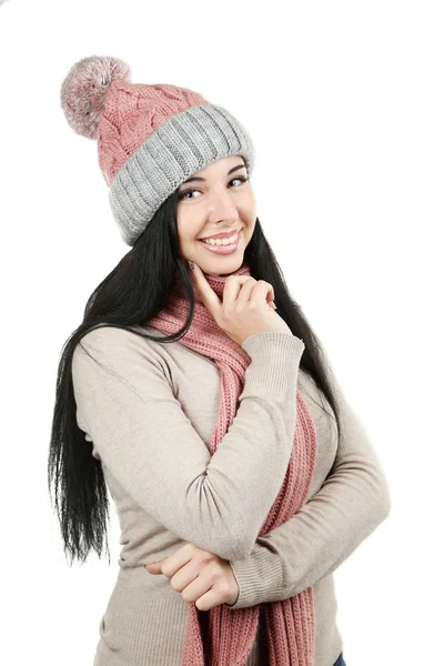 따뜻한 모자에 sharf 여자 — 스톡 사진