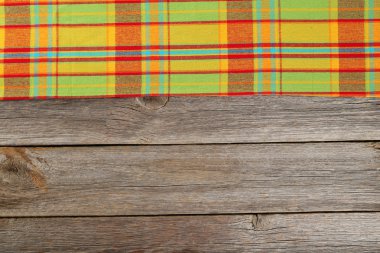 Peçete ile ahşap arka plan