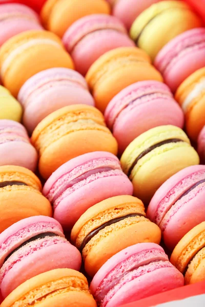 Bunte Macarons Hintergrund — Stockfoto