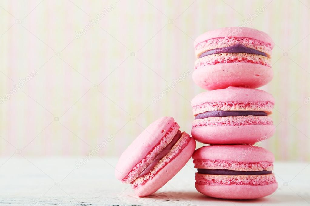 French pink macarons