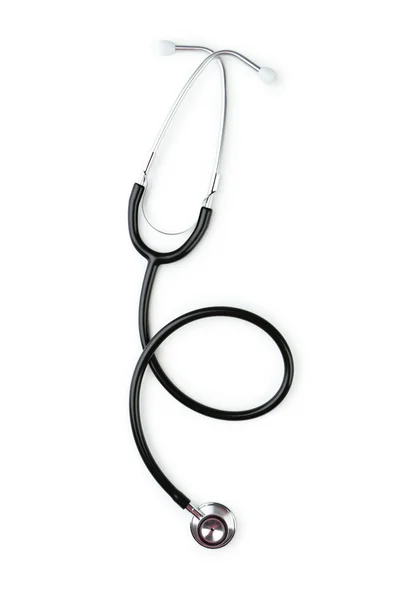 Siyah stetoskop tıbbi — Stok fotoğraf