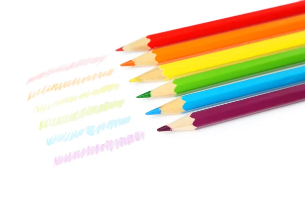 Creioane colorate din lemn — Fotografie, imagine de stoc