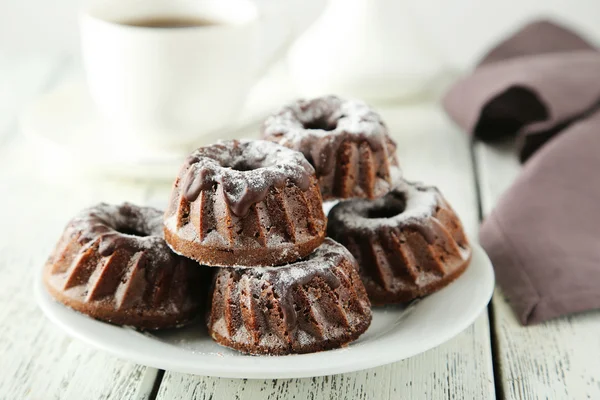 Bolos de chocolate bundt — Fotografia de Stock