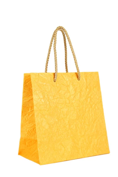 Yellow gift bag — Stock Photo, Image