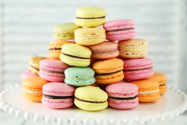 renkli Fransızca macaroons