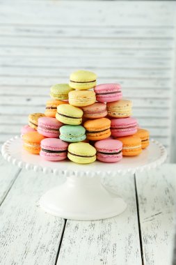 renkli Fransızca macaroons