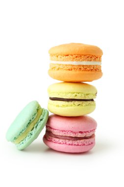 renkli Fransızca macaroons