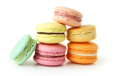 renkli Fransızca macaroons