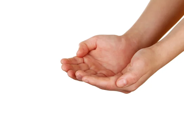 Child hands on white background — Stock Photo, Image