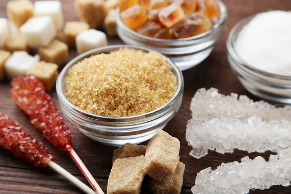 Various kinds of sugar — Stockfoto