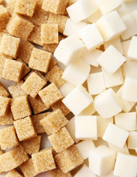 Brown and white sugar — Stock Photo, Image