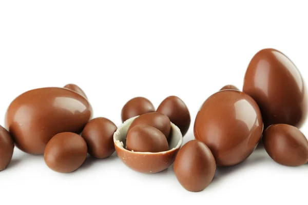 Chocolate easter eggs Royalty Free Stock Photos