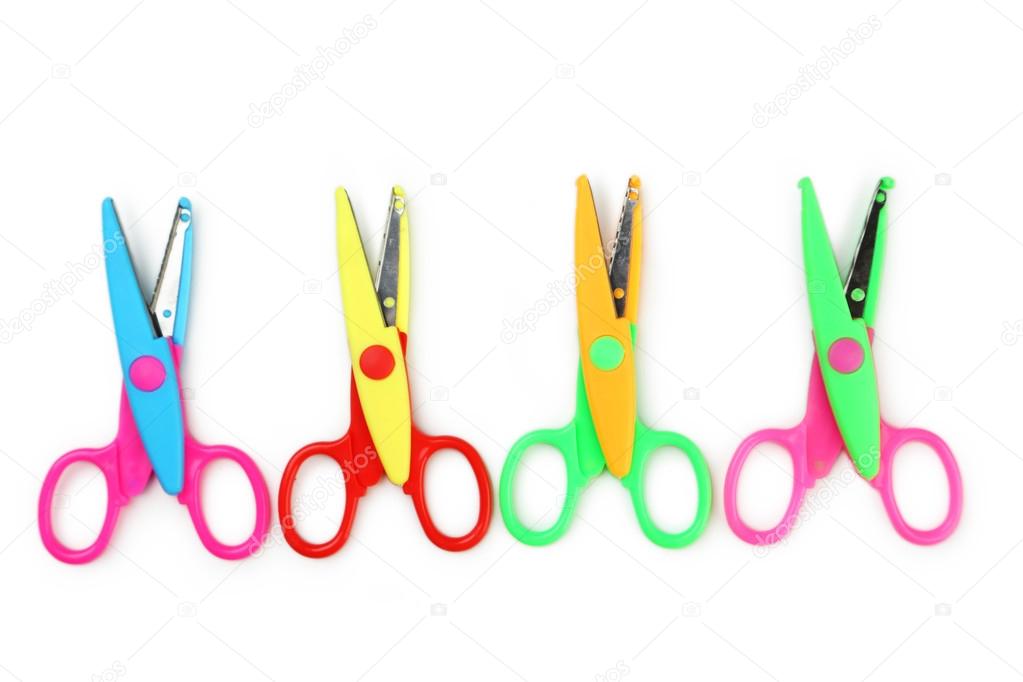 Colored figured scissors