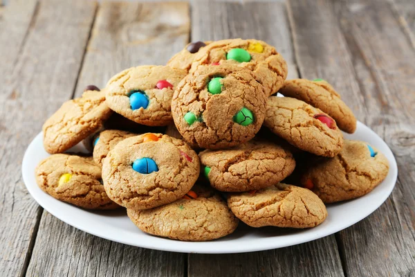 Cookies with colorful candy — Stock Photo, Image