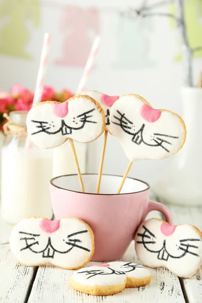 Easter cookies in cup — Stock Photo, Image