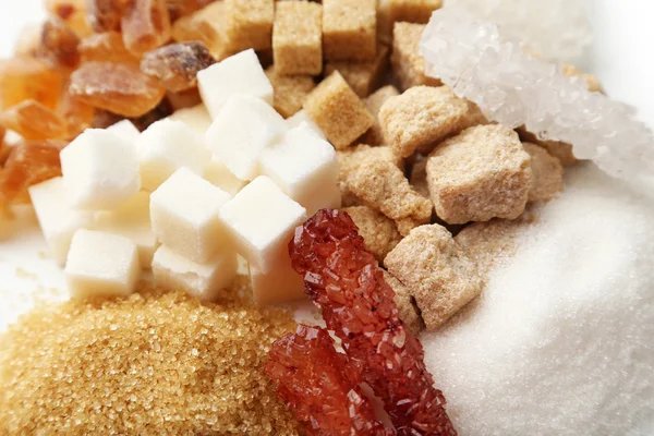Various kinds of sugar — Stockfoto