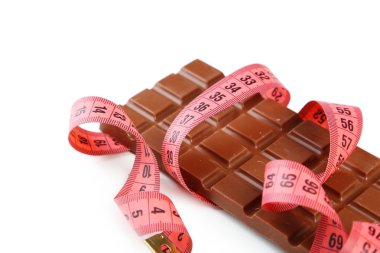Sütlü çikolata bar ile ölçüm bandı