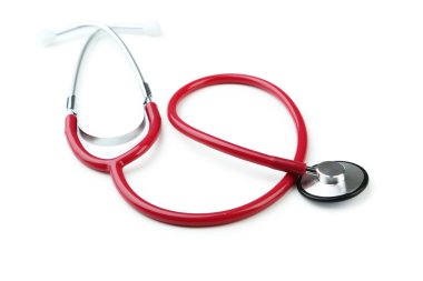 Kırmızı sağlık stetoskop