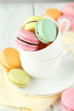 Fransız renkli macarons Kupası