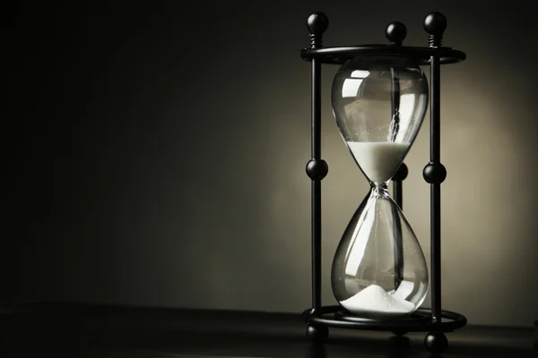 Black vintage hourglass — Stock Photo, Image