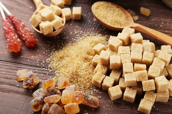 Various kinds of sugar — Stockfoto