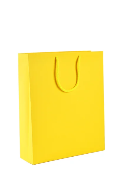 Yellow shopping bag — Stock Photo, Image