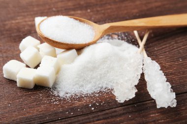 White sugar with spoon clipart