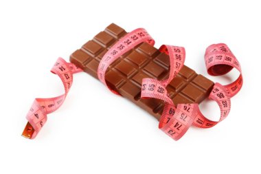 Sütlü çikolata bar ile ölçüm bandı