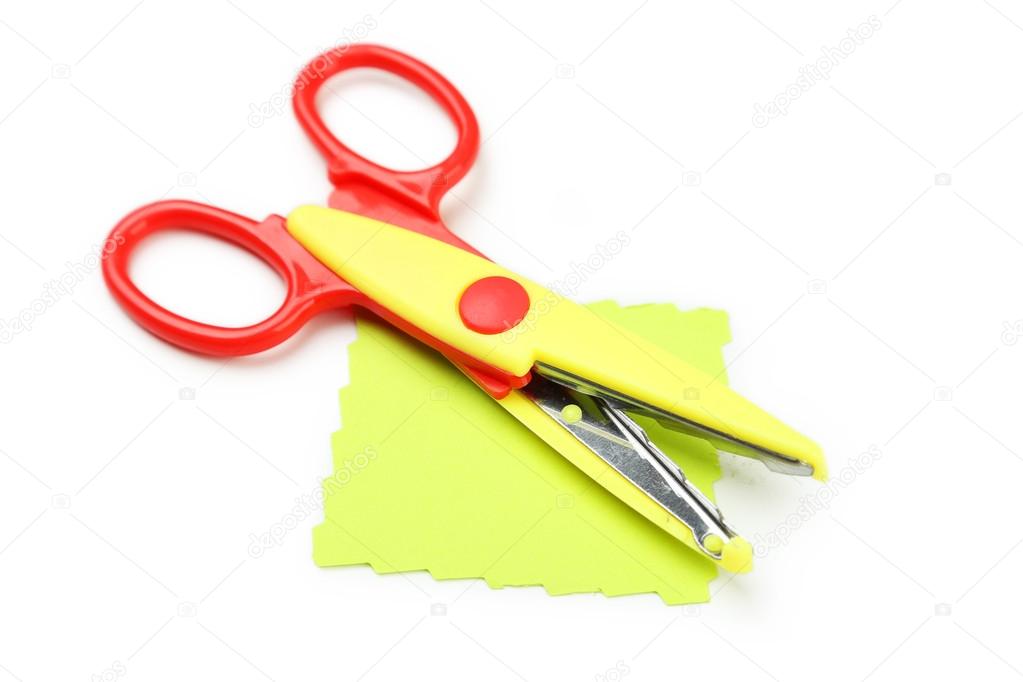 Figured scissors isolated on white