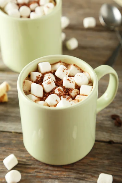 Cup of hot chocolate with marshmallows — Stock Photo, Image