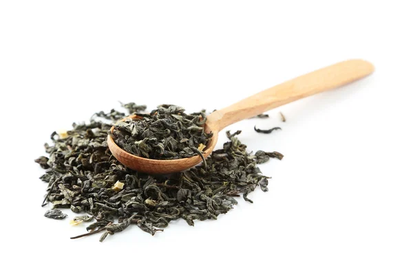 Dry tea in spoon — Stock Photo, Image