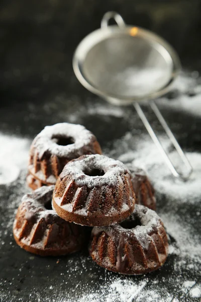 粉砂糖チョコレート ブント ・ ケーキ — ストック写真