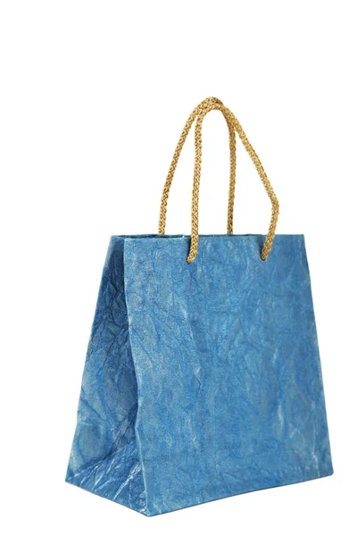 Sac cadeau bleu — Photo