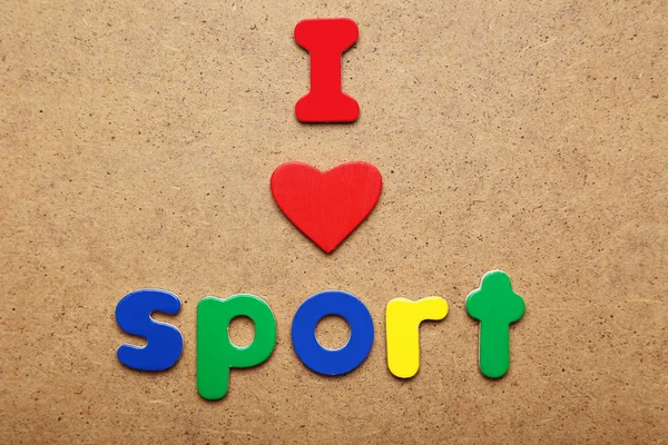 I love sport words — Stock Photo, Image