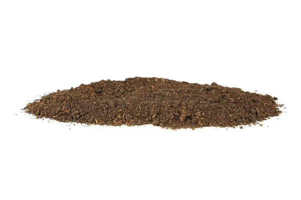 Soil on white background — Stock Photo, Image