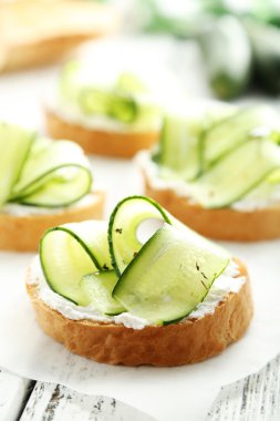 Lezzetli taze bruschetta