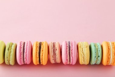 renkli Fransızca macaroons