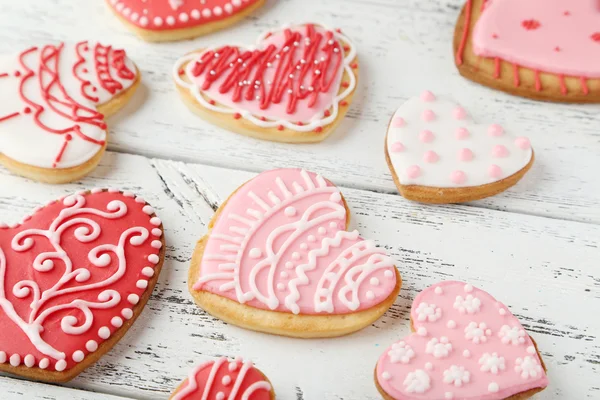 Välsmakande hjärtat cookies — Stockfoto