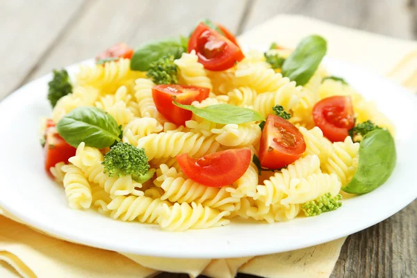 Delicious pasta on plate — Stock Photo, Image