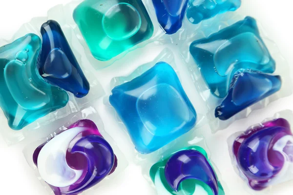 Gel capsules with laundry detergent — Stock Photo, Image