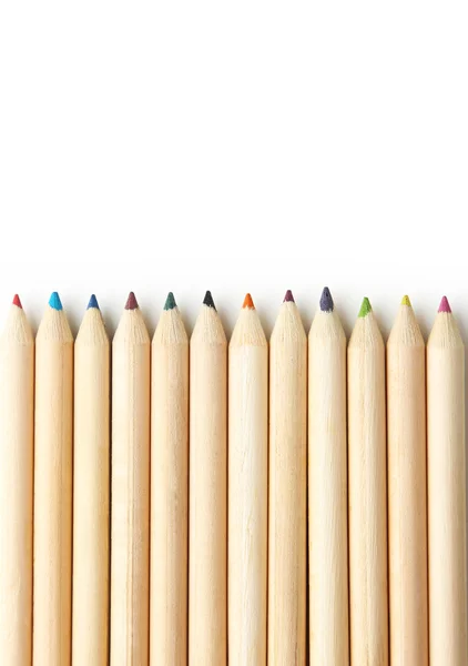 Crayons de couleur en bois — Photo