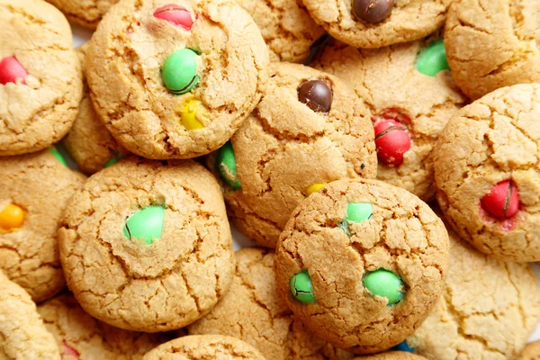 Cookies with colorful candies — Stock Photo, Image