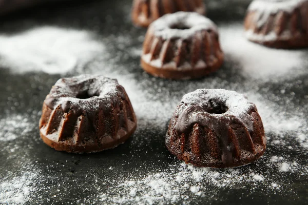 Bolos de chocolate bundt — Fotografia de Stock