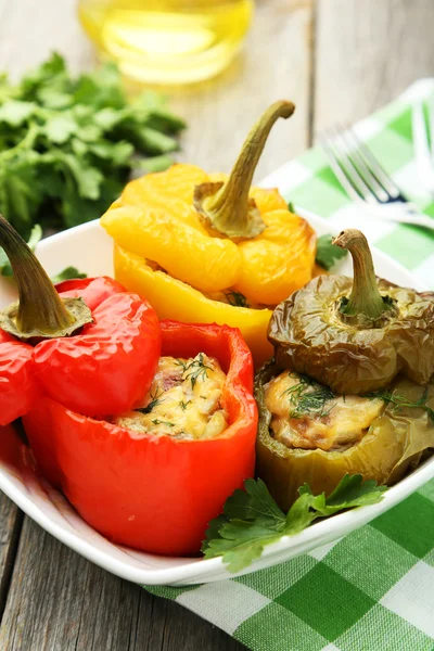 Pimentos recheados com carne — Fotografia de Stock