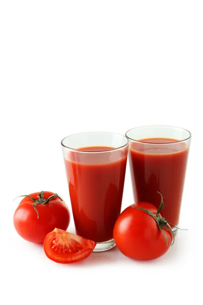 Tomaten und Tomatensaft — Stockfoto