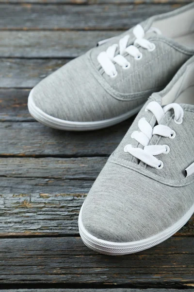 Pair of grey shoes — Stock Photo, Image