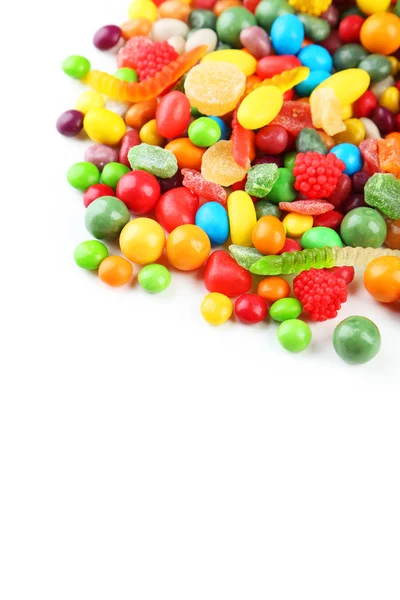 Colorful candies on white background — Stock Photo, Image