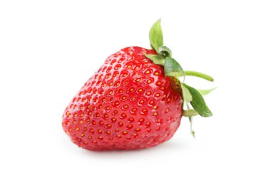 Çilek beyaz arkaplanda izole edildi