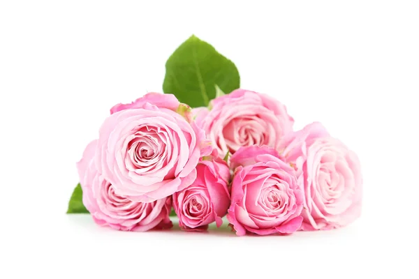 Mooie roze rozen met doos van de gift — Stockfoto