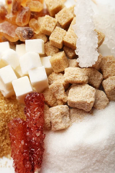 Various kinds of sugar — Stockfoto